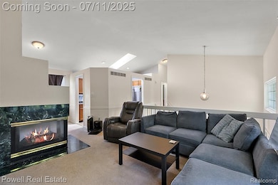 Living Room with the Double Sided Fireplace. (3 of 3)