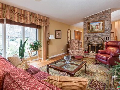 Living room with gas fireplace