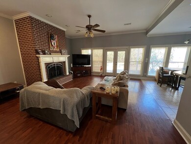 Family Room with wood burning fireplace