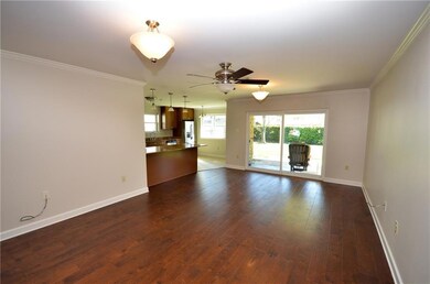 Great light and view of the back patio from the li
