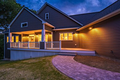 Walkway to covered front porch