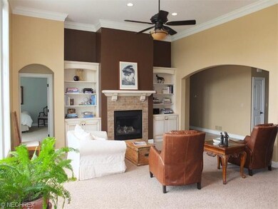 Amazing great room with 12 ft ceilings, gas firepl