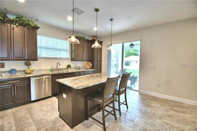 Kitchen view with patio slider-Home is Staged