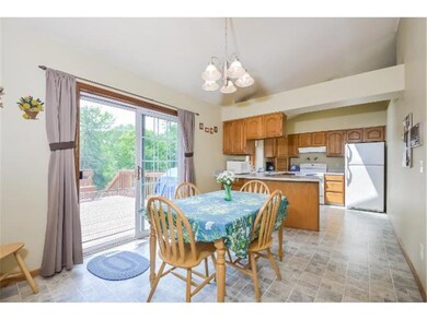 Informal dining room with sliding door to deck.   
