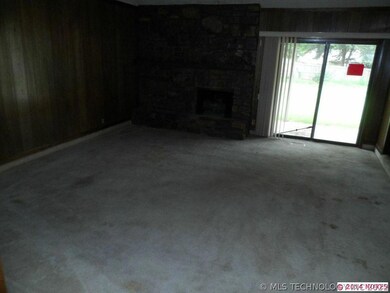 Living room with fireplace