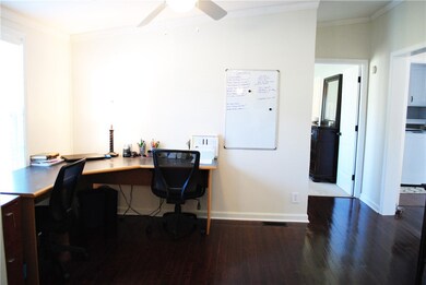 Home office area just off the living room. This sp