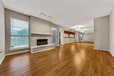 Entry to large living area and wood burning firepl