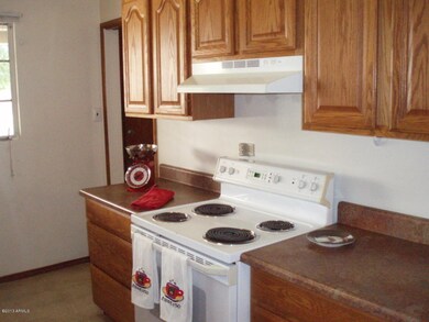 Kitchen stove and cabinets