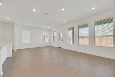 Unfurnished room featuring recessed lighting and light wood-style flooring