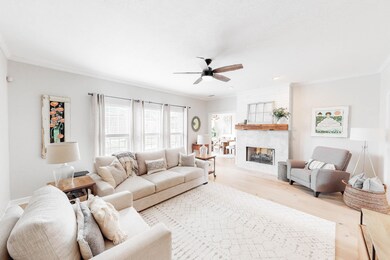 Living Room With Ceiling Fan