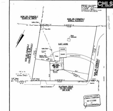 Snip of Lexington County Plat