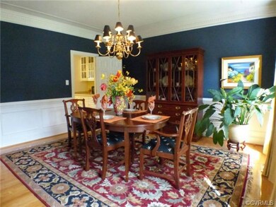Elegant dining room with chair/crown/ceiling moldi