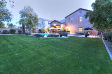 Evening back lawn