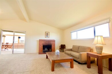 Very nice and open living room with vaulted ceilin