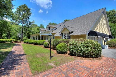 Brick driveway welcomes guests