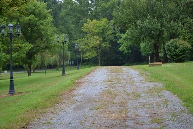 Light posts line wrap around drive-way!