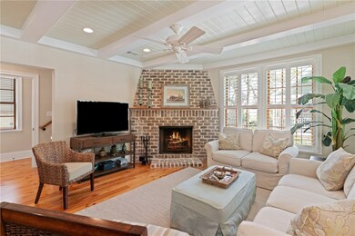 Living area with fireplace