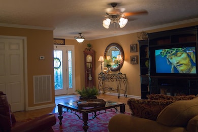 Entry way from lead glass front door