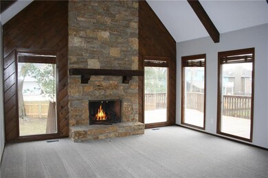 Two-story wood burning fireplace in Great Room.