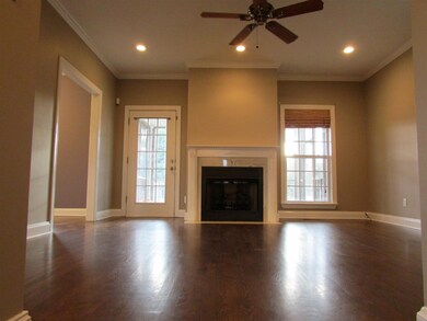 Spacious living room with nice hardwood floors