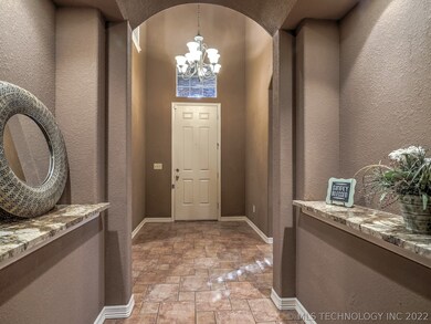 From the wide foyer toward front entry door.
