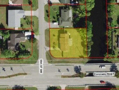 Large corner lot backing onto canal
