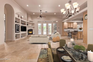 Virtually staged great room