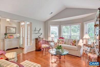 Wood flooring runs throughout most of the home inc