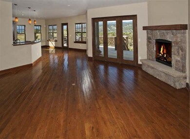 Living room, bar and informal dining are
