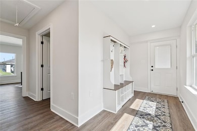 View of Mudroom with build in storage