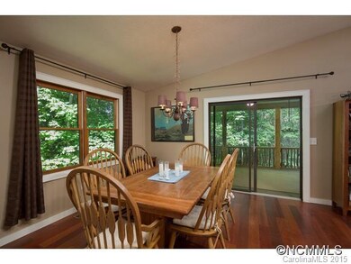 dining room opens to porch