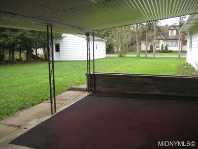 Patio overlooking the yard