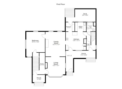 Floor plan of 1st floor