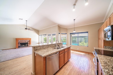 Kitchen into Family Room
