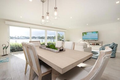 Dining area with recessed lighting