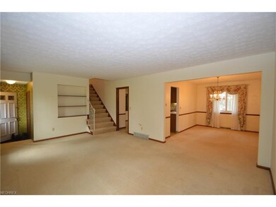 Living room open to dining room