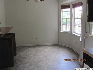 Breakfast nook has bay window