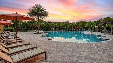 Enjoy the beautiful sunset by the pool with your f