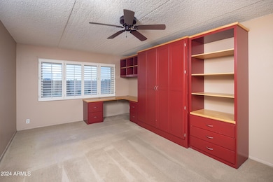 Larger bedroom with built in