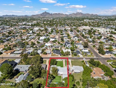 drone shot facing North with lines