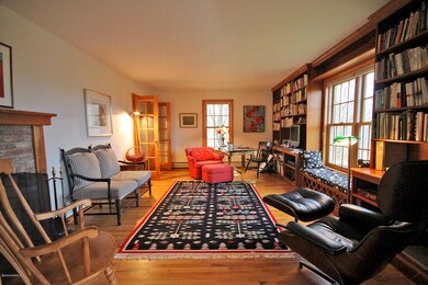 family/library with fireplace