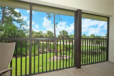 Screened lanai has lovely landscaped views over to