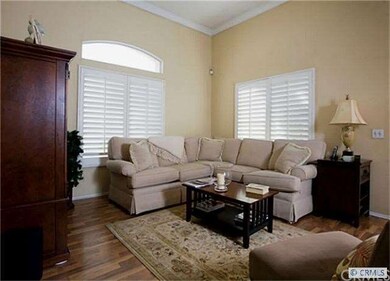 Formal living room with plantation shutters