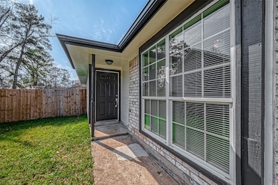 Enter the home from the covered front porch into t