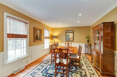 Dining room moldings adds character & style
