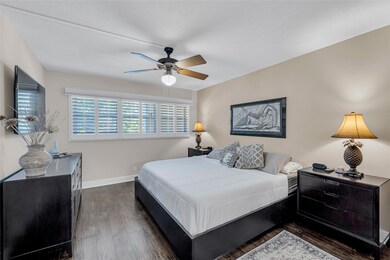 Master bedroom is large and spacious with plantati