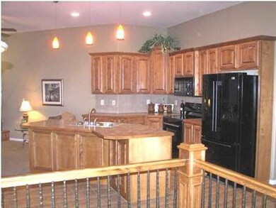 Kitchen with huge island and lots of counter space