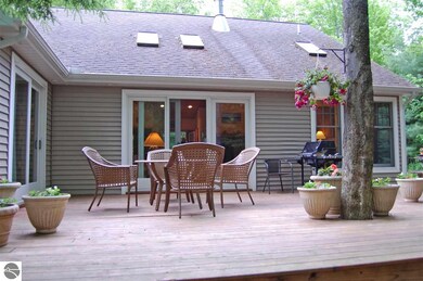 The spacious deck on the back of the home.