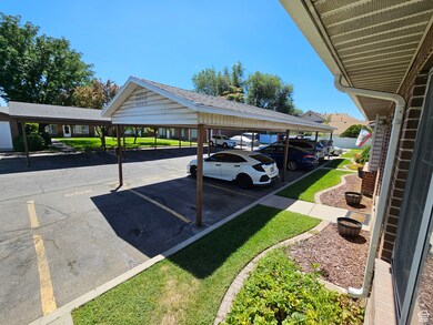 View of covered parking lot