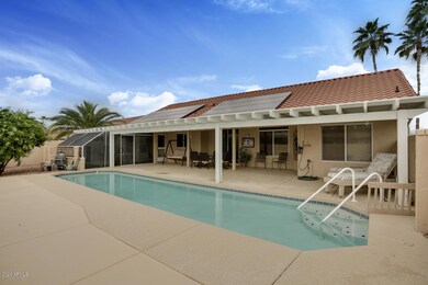 Large lap pool with solar